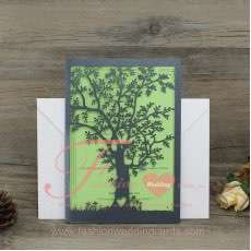 2017 Fancy Tree Laser Cut Wedding Invitations Design 